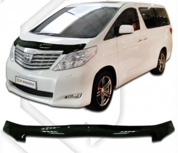 Дефлектор капота (ANH20W) CA-Plastiс Toyota (Тойота) Alphard (Алфард)  H20 (2008-2011) H20 дорестайлинг