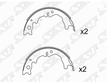 Колодки ручного тормоза SAT  Altezza, Brevis, Mark 2 ( X80,  X90,  X100,  Qualis,  X110,  Blit), Verossa