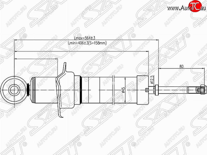 2 459 р. Амортизатор задний SAT (установка на левую или правую сторону)  Toyota Altezza - Verossa  с доставкой в г. Санкт‑Петербург