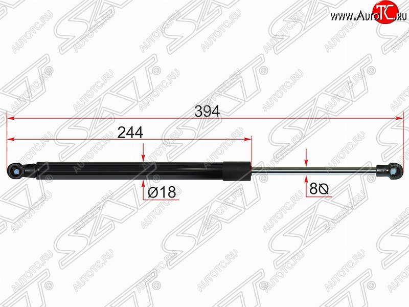 549 р. Газовый упор крышки багажника SAT  Toyota Auris  E180 (2012-2016) хэтчбэк 5 дв. дорестайлинг  с доставкой в г. Санкт‑Петербург