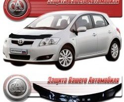 1 799 р. Дефлектор капота CA-Plastic  Toyota Auris  E150 (2006-2010) (Classic черный, Без надписи)  с доставкой в г. Санкт‑Петербург. Увеличить фотографию 1