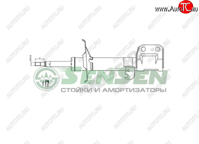 3 299 р. Левый амортизатор передний SENSEN  Toyota Avensis ( T250 седан,  T250 универсал) (2003-2006) дорестайлинг, дорестайлинг  с доставкой в г. Санкт‑Петербург