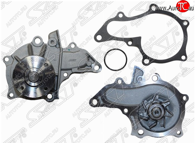 1 499 р. Помпа водяная SAT (5AFE/4AFE, с прокладкой)  Toyota Avensis  T220 седан (1997-2001) дорестайлинг  с доставкой в г. Санкт‑Петербург
