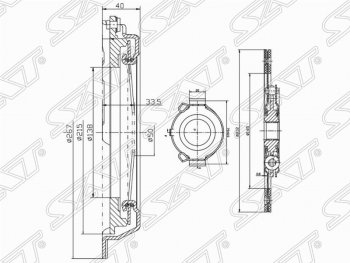 6 199 р. Комплект сцепления (1.6, 1.8, 4AFE, 7AFE, 1ZZ-FE) SAT Toyota Avensis T250 седан дорестайлинг (2003-2006)  с доставкой в г. Санкт‑Петербург. Увеличить фотографию 1