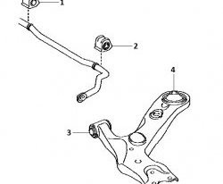 699 р. Полиуретановая втулка стабилизатора передней подвески (левая) Точка Опоры (23,4 мм)  Toyota Avensis ( T270 седан,  T270 универсал) - RAV4  XA40  с доставкой в г. Санкт‑Петербург. Увеличить фотографию 2