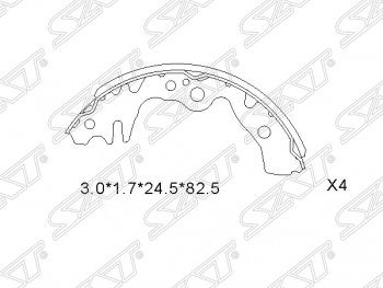 1 299 р. Колодки тормозные задние SAT  Toyota bB  2 - Passo ( 1,  2)  с доставкой в г. Санкт‑Петербург. Увеличить фотографию 1