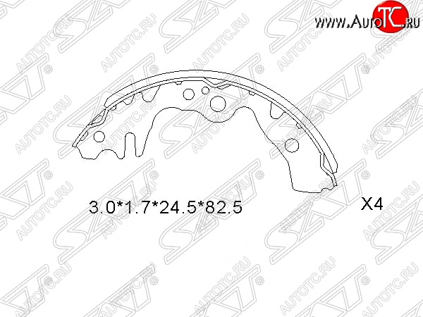 1 299 р. Колодки тормозные задние SAT  Toyota bB  2 - Passo ( 1,  2)  с доставкой в г. Санкт‑Петербург