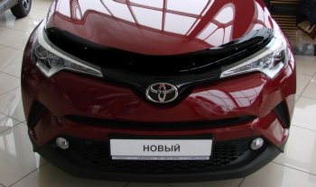 2 879 р. Дефлектор капота SIM Toyota C-HR NGX10, ZGX10 рестайлинг (2019-2024)  с доставкой в г. Санкт‑Петербург. Увеличить фотографию 1