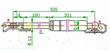 1 259 р. Левый газовый упор крышки багажника SAT  Toyota Caldina  T190 (1992-1997) дорестайлинг универсал, рестайлинг универсал  с доставкой в г. Санкт‑Петербург. Увеличить фотографию 1