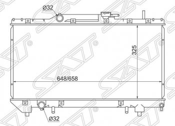 4 999 р. Радиатор двигателя SAT Toyota Caldina T190 дорестайлинг универсал (1992-1995)  с доставкой в г. Санкт‑Петербург. Увеличить фотографию 1