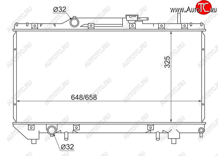 5 649 р. Радиатор двигателя SAT Toyota Caldina T190 дорестайлинг универсал (1992-1995)  с доставкой в г. Санкт‑Петербург