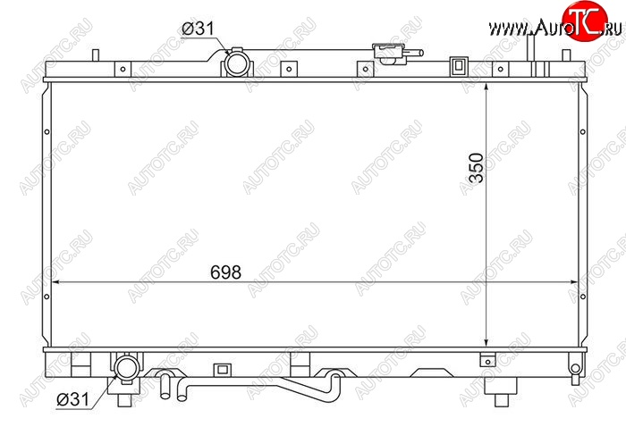 5 899 р. Радиатор двигателя SAT (пластинчатый, МКПП/АКПП, Пробка радиатора R102A, Китай) Toyota Caldina T190 дорестайлинг универсал (1992-1995)  с доставкой в г. Санкт‑Петербург