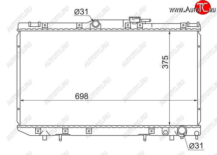 5 999 р. Радиатор двигателя SAT Toyota Caldina T190 дорестайлинг универсал (1992-1995)  с доставкой в г. Санкт‑Петербург