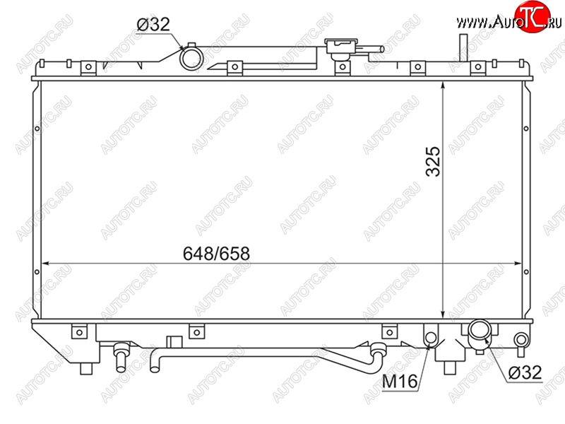 6 249 р. Радиатор двигателя (пластинчатый, МКПП/АКПП,	3SFE/3SGE/4SFE) SAT Toyota Caldina T190 дорестайлинг универсал (1992-1995)  с доставкой в г. Санкт‑Петербург