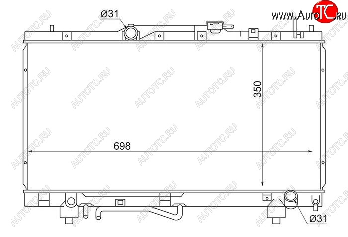 6 199 р. Радиатор двигателя SAT (пластинчатый, пробка радиатора R102A) Toyota Caldina T210 дорестайлинг универсал (1997-1999)  с доставкой в г. Санкт‑Петербург