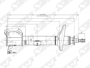 3 299 р. Левый амортизатор задний SAT Toyota Caldina T190 дорестайлинг универсал (1992-1995)  с доставкой в г. Санкт‑Петербург. Увеличить фотографию 1