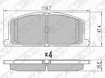 Колодки тормозные (передние) SAT Toyota Caldina T190 дорестайлинг универсал (1992-1995)