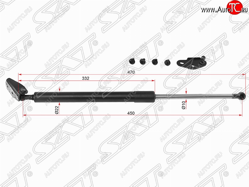 1 289 р. Правый газовый упор крышки багажника SAT  Toyota Caldina  T210 (1997-1999) дорестайлинг универсал  с доставкой в г. Санкт‑Петербург