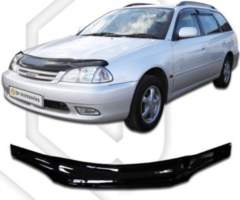 Дефлектор капота (T215) CA-Plastiс Toyota Caldina T210 рестайлинг универсал (2000-2002)