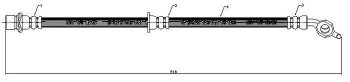 Тормозной шланг SAT (задний)  Caldina  T210, Carina ( T190,  Е210), Corona  T190, Harrier  XU10