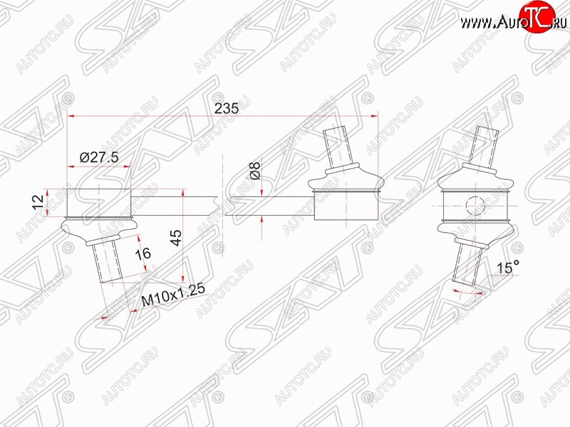 479 р. Стойка (тяга) заднего стабилизатора SAT  Toyota Camry  V30 - Vista  седан  с доставкой в г. Санкт‑Петербург