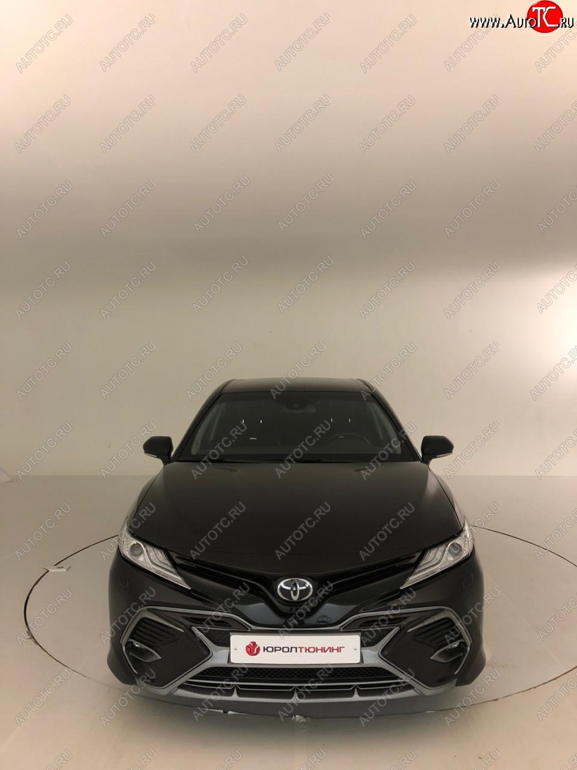 14 699 р. Накладка переднего бампера Yurol Toyota Camry XV70 дорестайлинг (2017-2021) (Неокрашенная)  с доставкой в г. Санкт‑Петербург