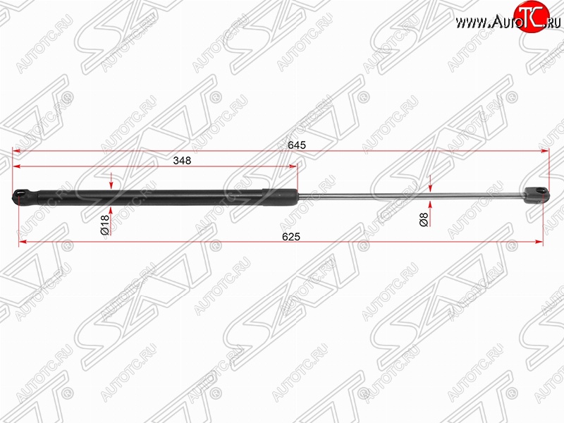 2 389 р. Газовый упор капота SAT Toyota Camry XV70 дорестайлинг (2017-2021)  с доставкой в г. Санкт‑Петербург