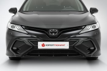 17 999 р. Накладка в центральный воздухозаборник переднего бампера Harius Toyota Camry XV70 дорестайлинг (2017-2021) (Неокрашенная)  с доставкой в г. Санкт‑Петербург. Увеличить фотографию 5