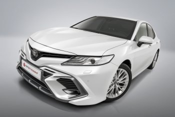 17 999 р. Накладка в центральный воздухозаборник переднего бампера Harius Toyota Camry XV70 дорестайлинг (2017-2021) (Неокрашенная)  с доставкой в г. Санкт‑Петербург. Увеличить фотографию 3