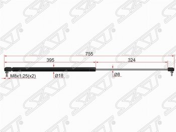 Газовый упор капота SAT Toyota (Тойота) Camry (Камри)  XV30 (2001-2006) XV30 дорестайлинг, рестайлинг