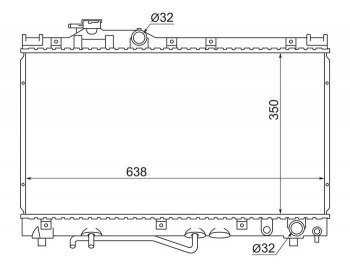 6 299 р. Радиатор двигателя SAT  Toyota Celica  T210 (1993-1999)  с доставкой в г. Санкт‑Петербург. Увеличить фотографию 1