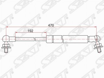 1 059 р. Газовый упор капота SAT  Toyota Chaser - Mark 2  X90  с доставкой в г. Санкт‑Петербург. Увеличить фотографию 1