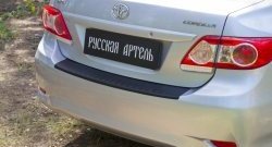 1 469 р. Защитная накладка на задний бампер RA  Toyota Corolla  E150 (2006-2010) седан дорестайлинг  с доставкой в г. Санкт‑Петербург. Увеличить фотографию 1