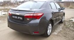 1 129 р. Защитная накладка на задний бампер RA  Toyota Corolla  E180 (2013-2019) дорестайлинг, рестайлинг  с доставкой в г. Санкт‑Петербург. Увеличить фотографию 2