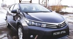 899 р. Реснички на фары RA  Toyota Corolla  E180 (2013-2016) дорестайлинг (Неокрашенные)  с доставкой в г. Санкт‑Петербург. Увеличить фотографию 2