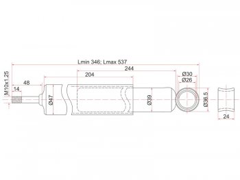 1 599 р. Амортизатор задний LH=RH SAT  Toyota Corolla  E100 - Sprinter ( E100,  E110)  с доставкой в г. Санкт‑Петербург. Увеличить фотографию 1