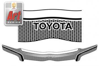 2 059 р. Дефлектор капота CA-Plastiс  Toyota Corolla  E120 (2004-2007) (Серия Art серебро)  с доставкой в г. Санкт‑Петербург. Увеличить фотографию 1