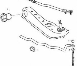 299 р. Полиуретановая втулка стойки стабилизатора передней подвески Точка Опоры  Toyota Crown  S150 - Hiace Regius  с доставкой в г. Санкт‑Петербург. Увеличить фотографию 2