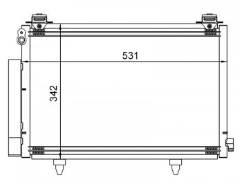 Радиатор кондиционера SAT Toyota Echo XP10 седан дорестайлинг (1999-2002)