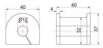 123 р. Резиновая втулка заднего стабилизатора (D=12) SAT Toyota Echo XP10 седан дорестайлинг (1999-2002)  с доставкой в г. Санкт‑Петербург. Увеличить фотографию 1