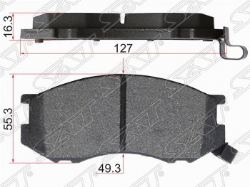 1 299 р. Колодки тормозные (передние) SAT Toyota LiteAce Noah (1996-2001)  с доставкой в г. Санкт‑Петербург. Увеличить фотографию 1