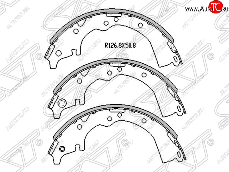 1 759 р. Колодки тормозные SAT (задние) Toyota Estima XR10,XR20 (1990-1999)  с доставкой в г. Санкт‑Петербург