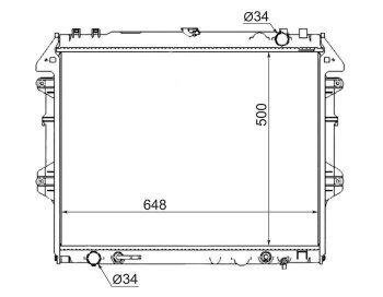 9 749 р. Радиатор двигателя SAT  Toyota Fortuner  AN50/AN60 - Hilux ( AN10,AN20,  AN20,AN30)  с доставкой в г. Санкт‑Петербург. Увеличить фотографию 1