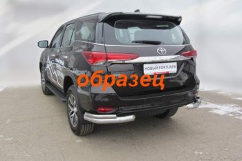 Уголки d76+d42 двойные Toyota Fortuner AN160 дорестайлинг (2015-2020)