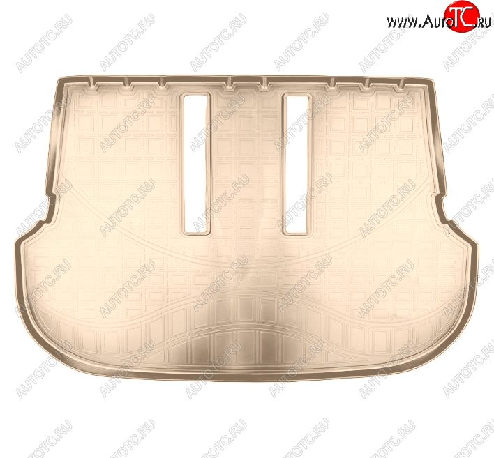2 079 р. Коврик багажника Norplast (7 мест, разложенный 3 ряд)  Toyota Fortuner  AN160 (2015-2024) дорестайлинг, рестайлинг (Бежевый)  с доставкой в г. Санкт‑Петербург