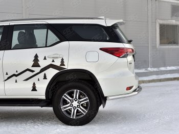 13 999 р. Защита заднего бампера (Ø63 мм, нержавейка) Russtal Toyota Fortuner AN160 рестайлинг (2020-2024)  с доставкой в г. Санкт‑Петербург. Увеличить фотографию 4