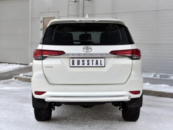 15 999 р. Защита заднего бампера Russtal d76 дуга Toyota Fortuner AN160 рестайлинг (2020-2024)  с доставкой в г. Санкт‑Петербург. Увеличить фотографию 2