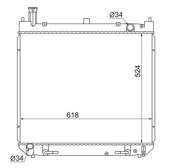 Радиатор двигателя SAT Toyota Hiace Regius (1997-2002)