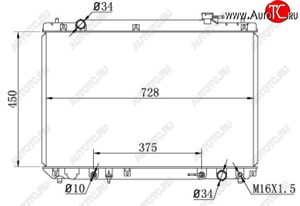 8 199 р. Радиатор двигателя SAT  Toyota Harrier  XU10 - Kluger  XU20  с доставкой в г. Санкт‑Петербург