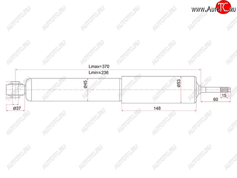 1 669 р. Амортизатор передний LH=RH SAT  Toyota Hiace  H200 (2004-2017) минивэн (Япония) дорестайлинг , минивэн (Япония) 1-ый рестайлинг, минивэн (Япония) 2-ой рестайлинг, минивэн (Япония) 3-ий рестайлинг  с доставкой в г. Санкт‑Петербург